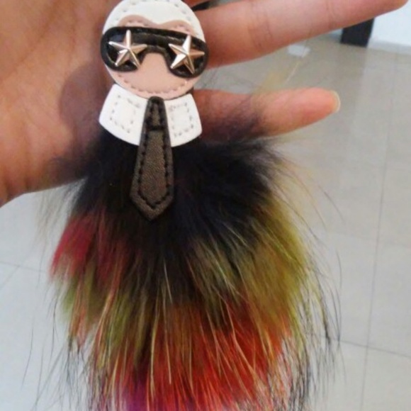LAST ONE! Real fox furkey chain Karl Lagerfeld - Picture 2 of 3
