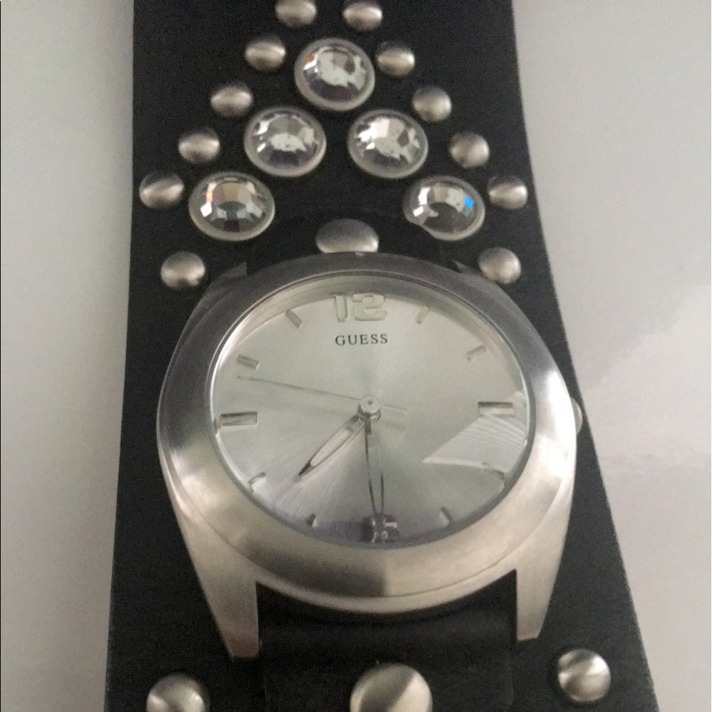 NIB Guess Leather Studded Watch