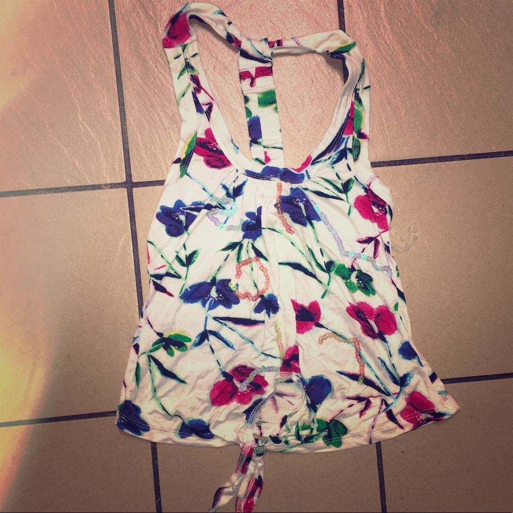 colorful halter cut tanktop