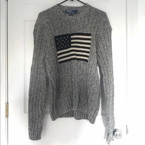 polo by ralph lauren american flag knit sweater