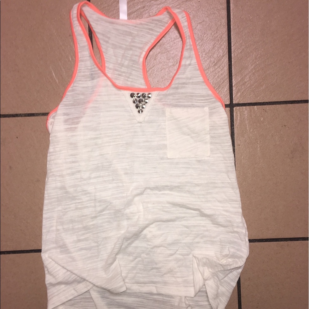 white bejeweled tank top