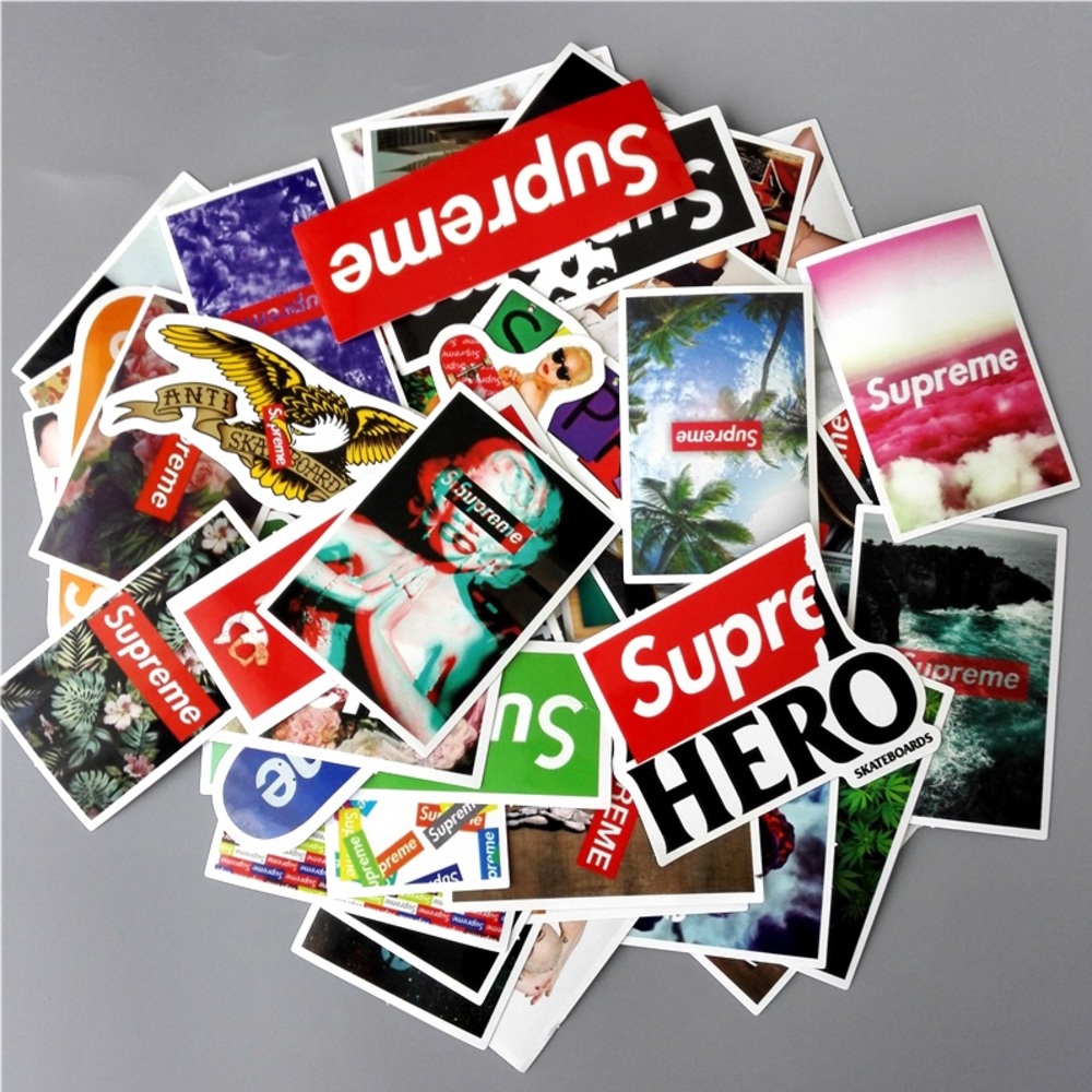 Pack of 15 Medium Sized Supreme Stickers