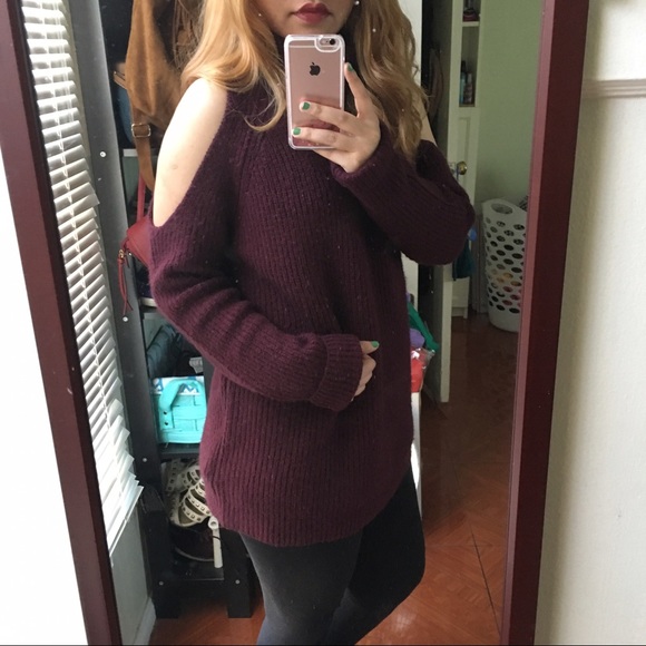 Forever 21 Cut Out Shoulder Turtleneck Sweater - Picture 3 of 4