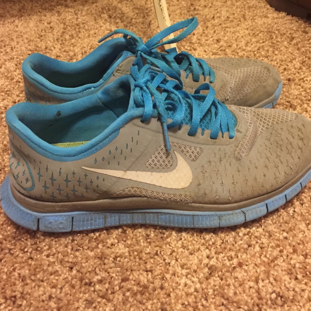 Blue and Gray Women's Nike's