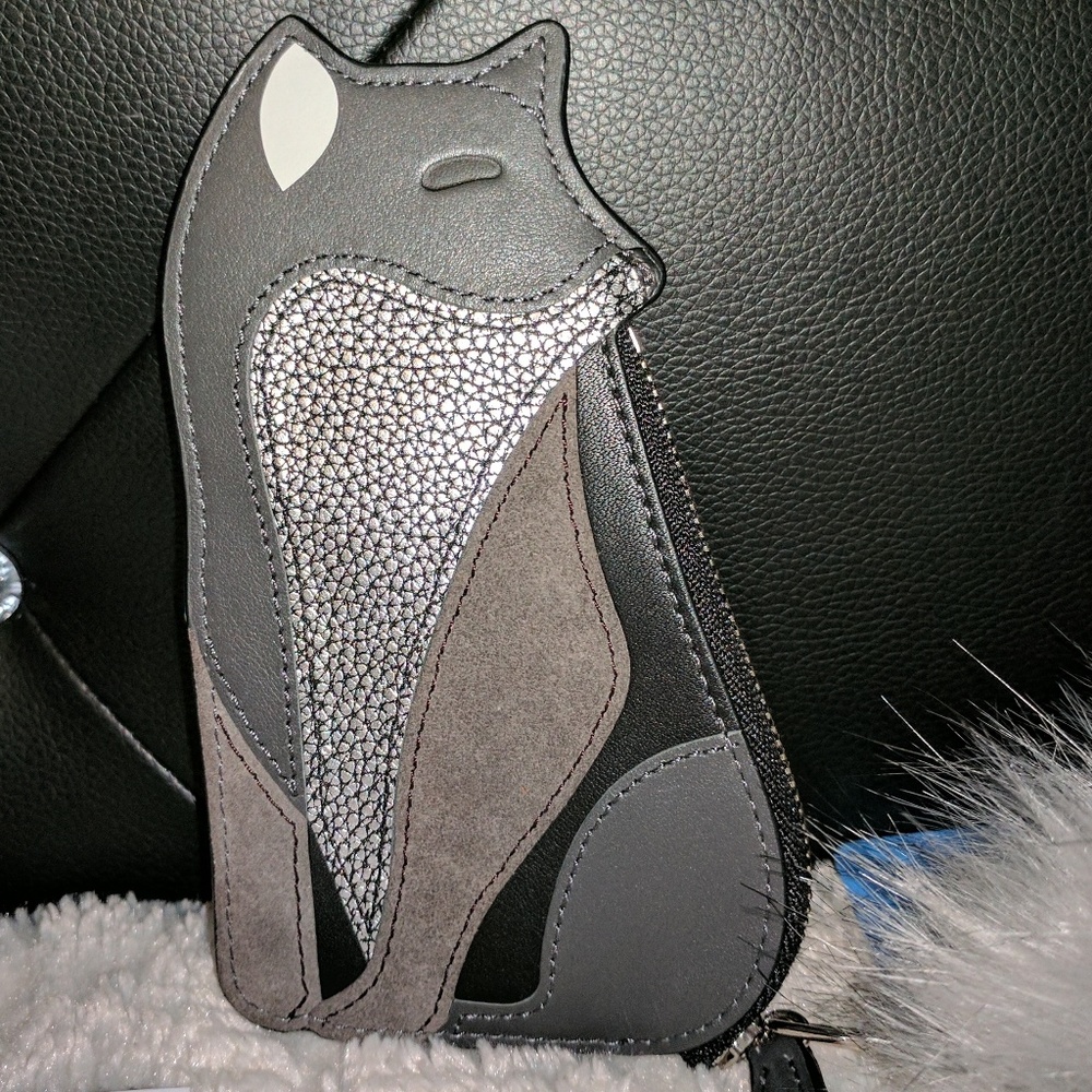 🎀SOLD🎀NWT Coach Fox Coin Purse Leather - Picture 6 of 8