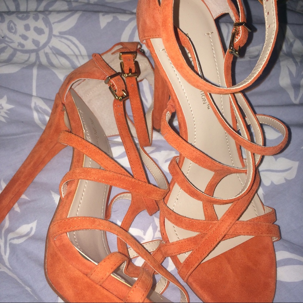 BCBGeneration Orange Strappy Heels