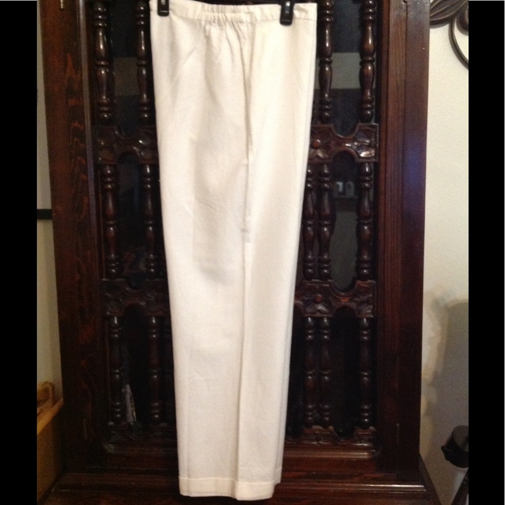 White linen pants