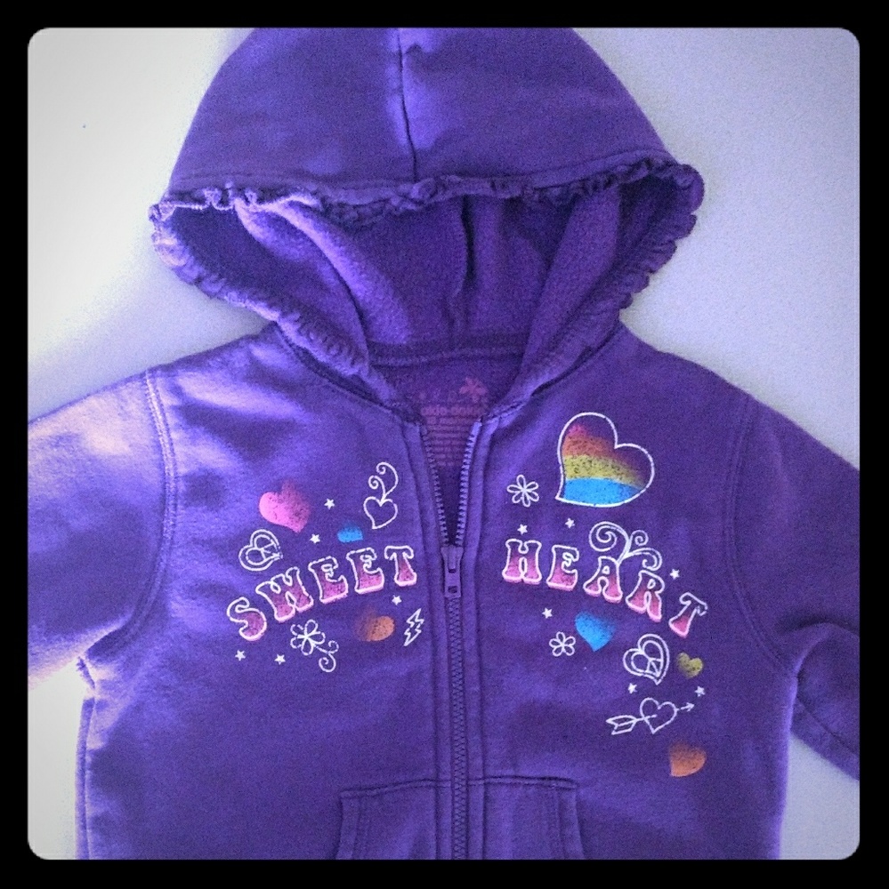 Like new hooded zip-up sweatshirt
