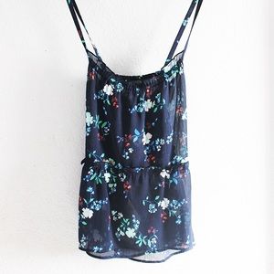 Sheer Blue Floral Top
