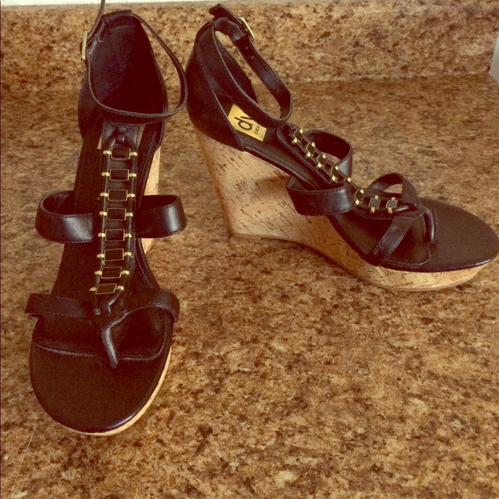 NEVER BEEN WORN CORK WEDGE SANDALS