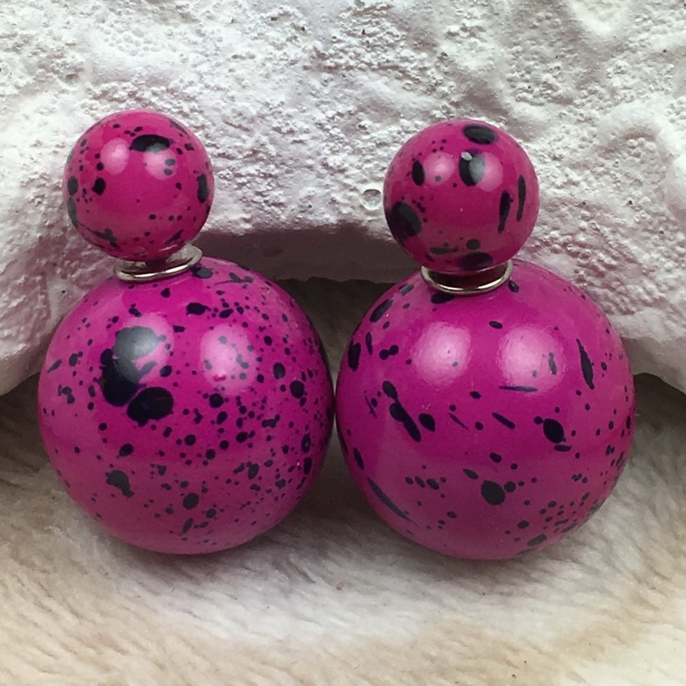 Pink Double Stud Earrings  PRICE IS FIRM