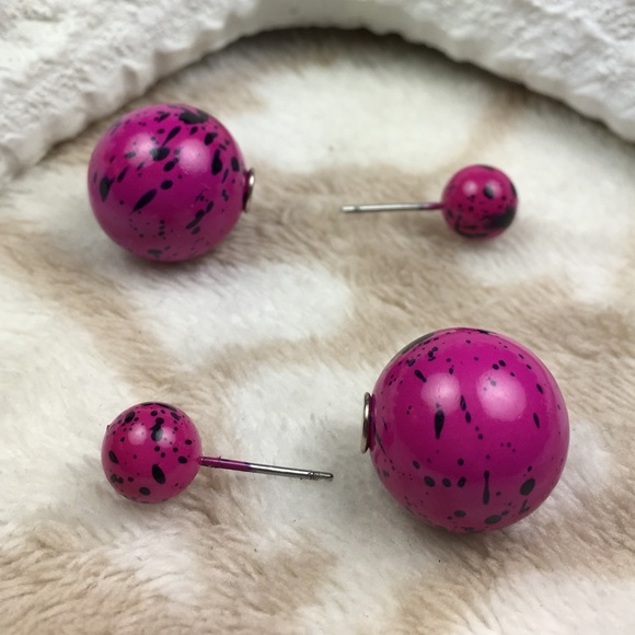 Pink Double Stud Earrings PRICE IS FIRM - Picture 5 of 7