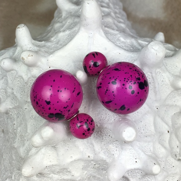 Pink Double Stud Earrings PRICE IS FIRM - Picture 3 of 7