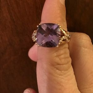 24 Hour sale!!!! 3 CT Levian purple amethyst ring