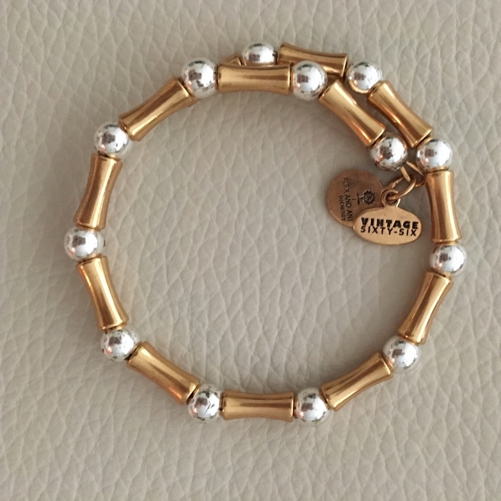 Alex and Ani gold and silver spacer bracelet
