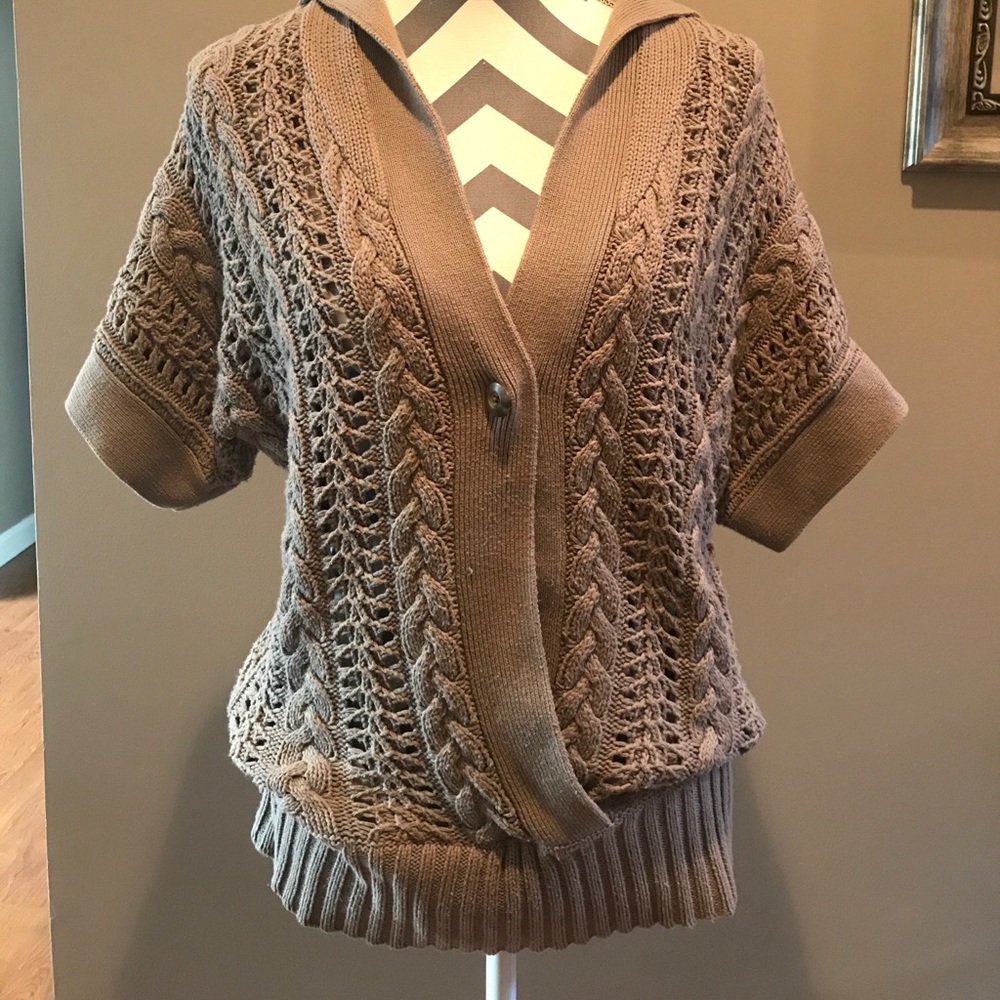 BCBG hooded knit top