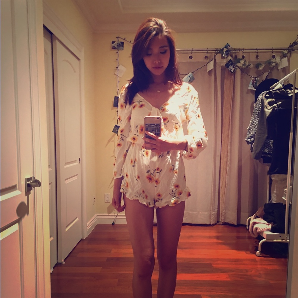 Forever 21 Sunflower Romper