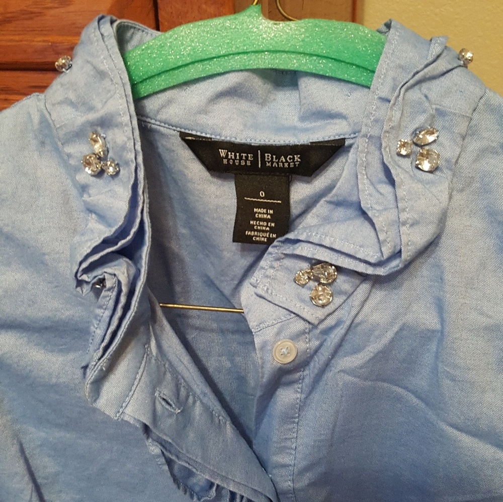WHBM Sleeveless Jeweled Oxford Size 0