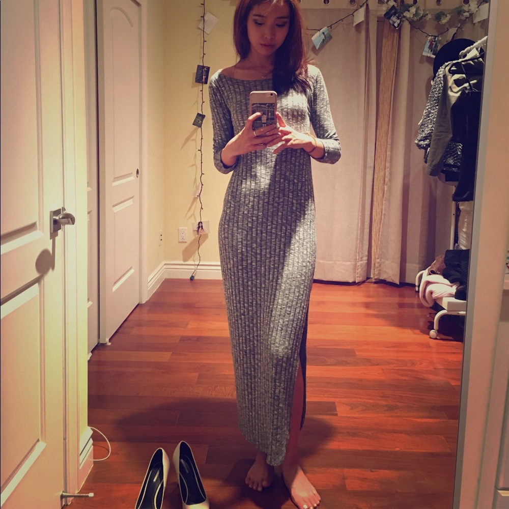 Forever 21 Ribbed Maxidress with Side Slit