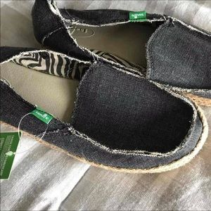 Dark gray Sanuk loafers