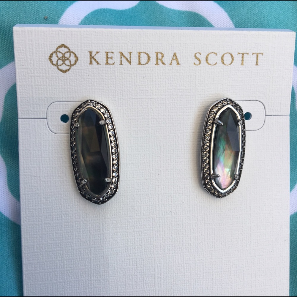 Kendra Scott Black Pearl/Antique silver Astons