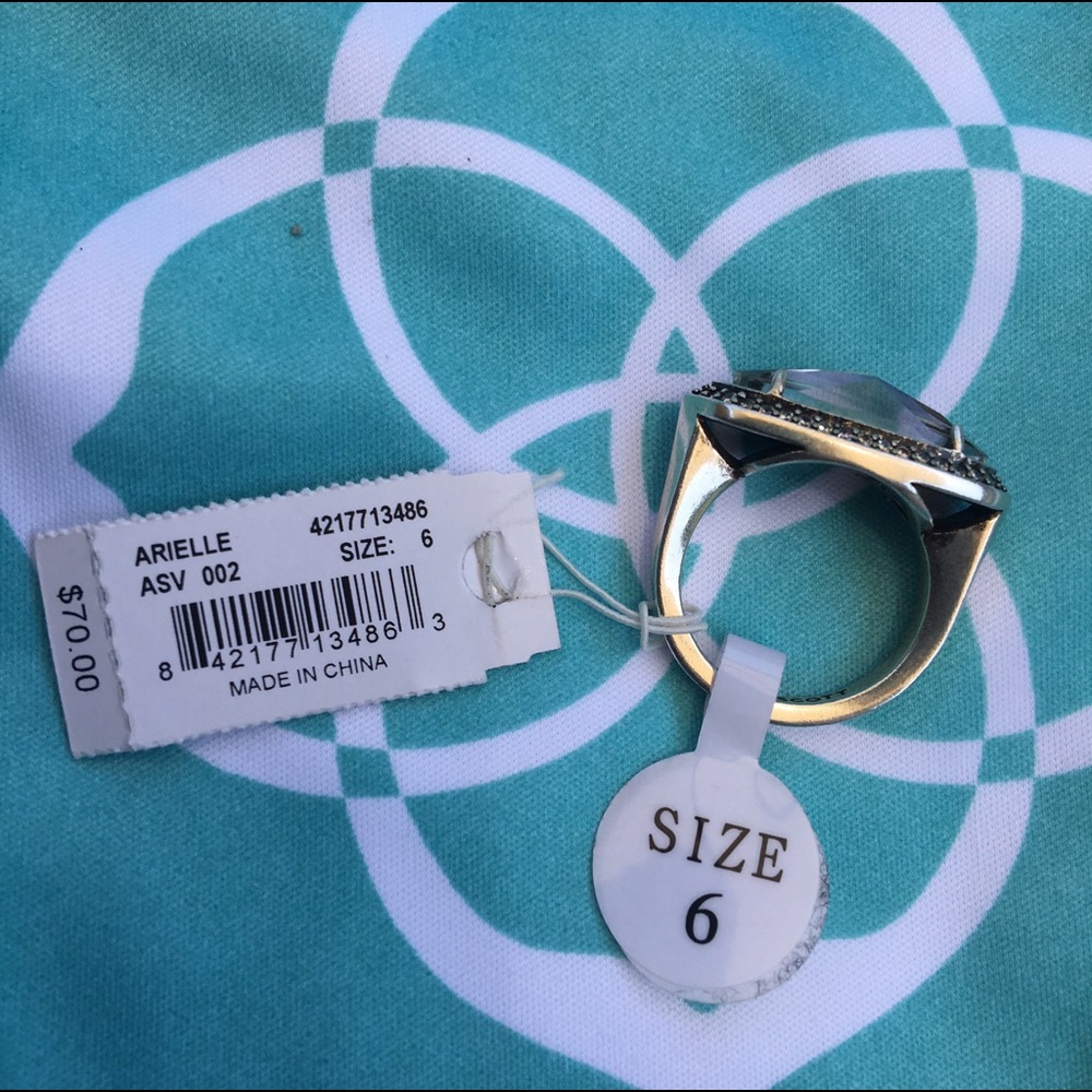 Kendra Scott Black Pearl/Antique Silver Arielle