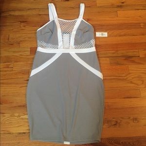 Gorgeous grey and white plus size dress