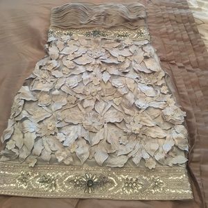 Sue Wong Texture-Skirt Cocktail Dress (size 8)