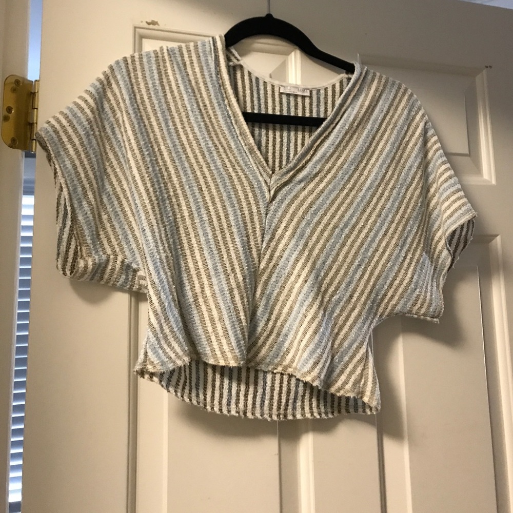 Zara striped crop top