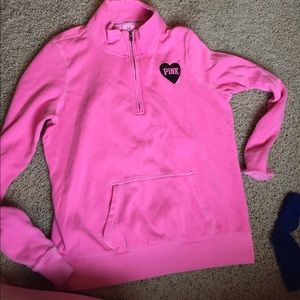 Pink half zip sweatshirt!