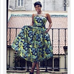 Gala Jacquard Strapless Dress