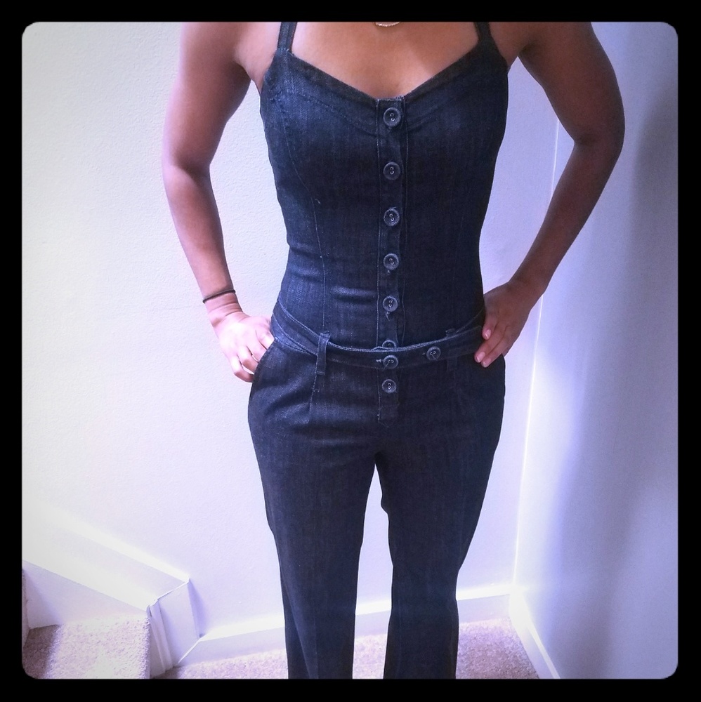 Intermix Denim Jumpsuit