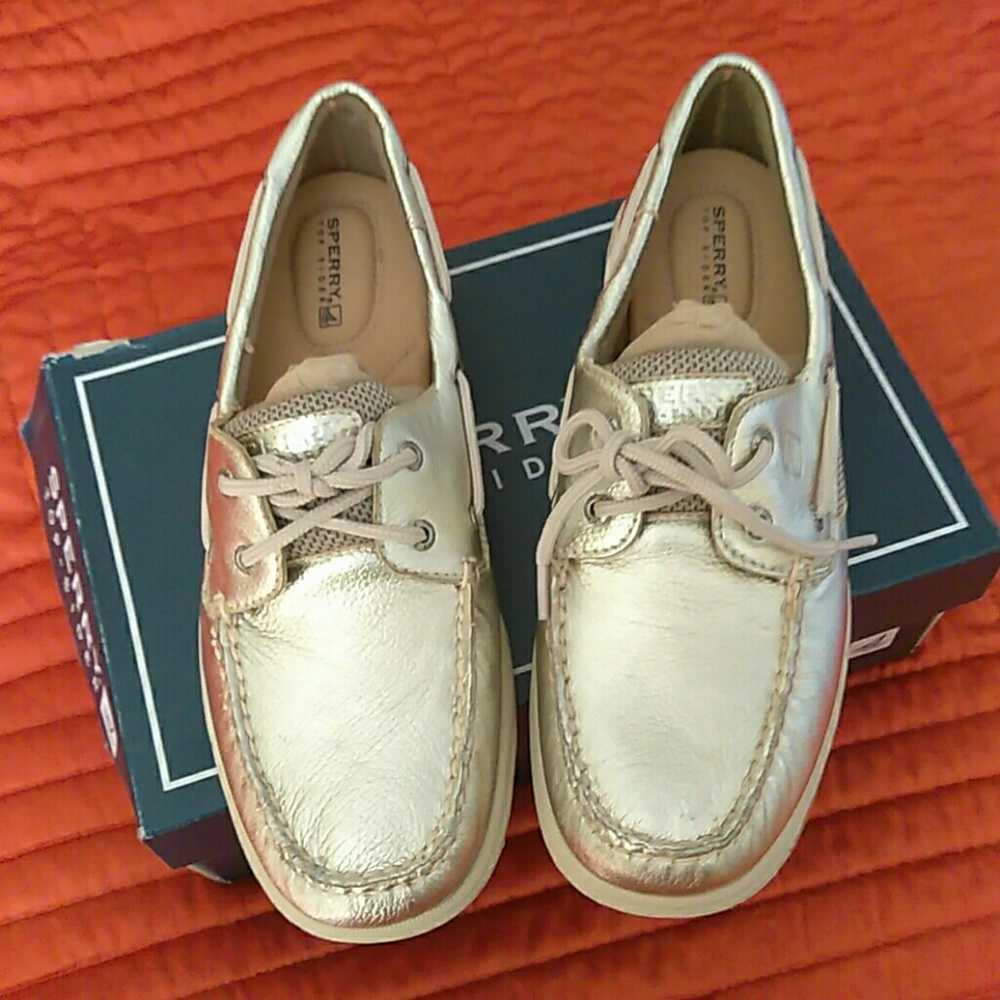Platinum (Gold) Sperry Boat Shoe