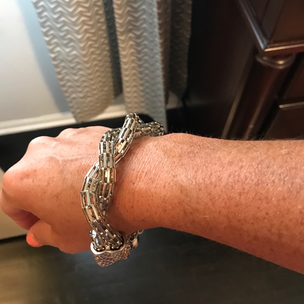 Silver statement bracelet