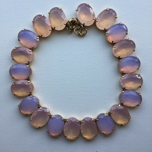 J Crew Pink Stone Necklace