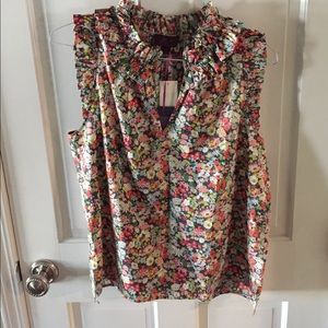 J. Crew Liberty Fabric BRAND NEW Floral Blouse