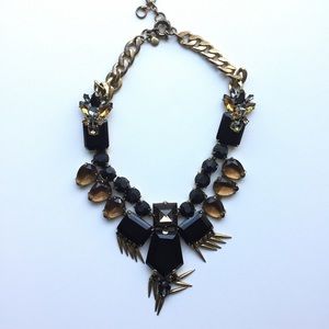 J Crew Black and Amber Necklace