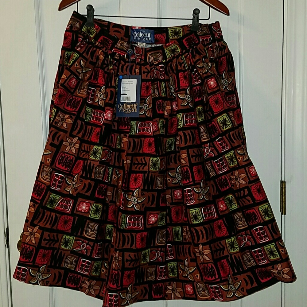 Collectif Vintage Swing Skirt BNWT US Size 12