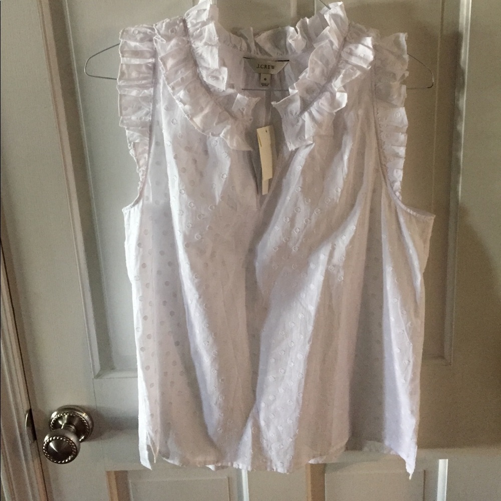 J. Crew BRAND NEW Sleeveless Ruffle Blouse