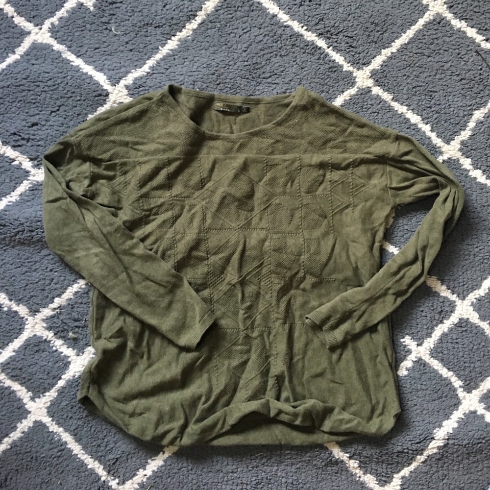 Prana olive green light sweater
