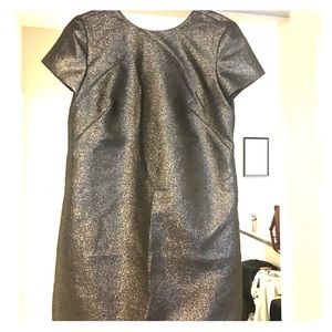 Shimmery Gold Mini Shift Dress