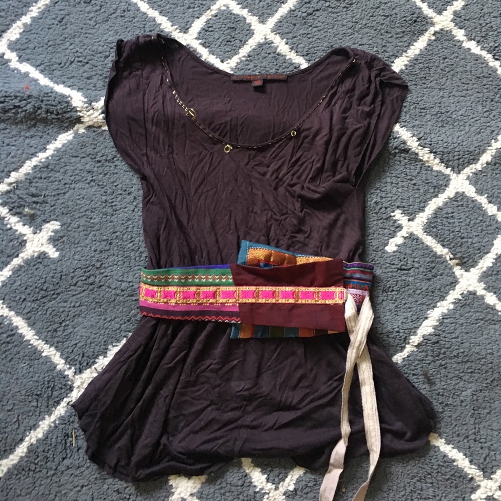 Anthropologie belted tunic