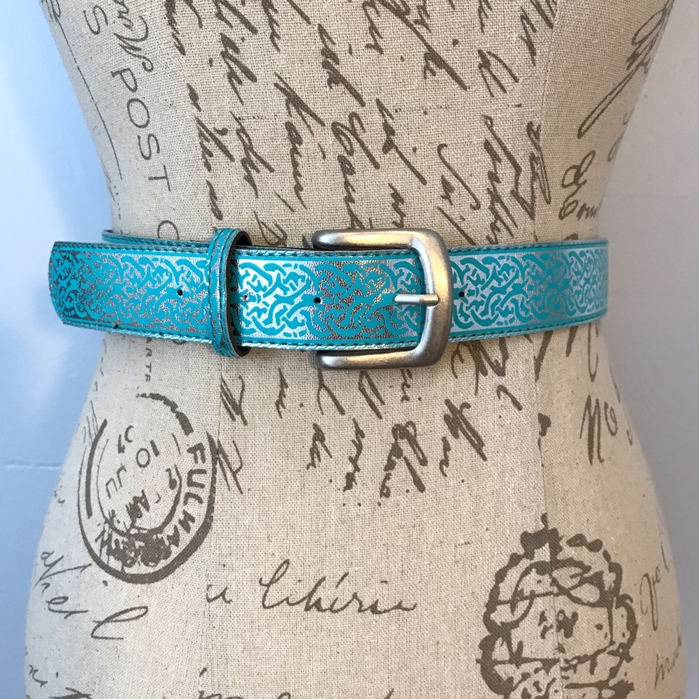 Blue and Silver Fashion Belt