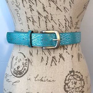 Blue and Silver Fashion Belt