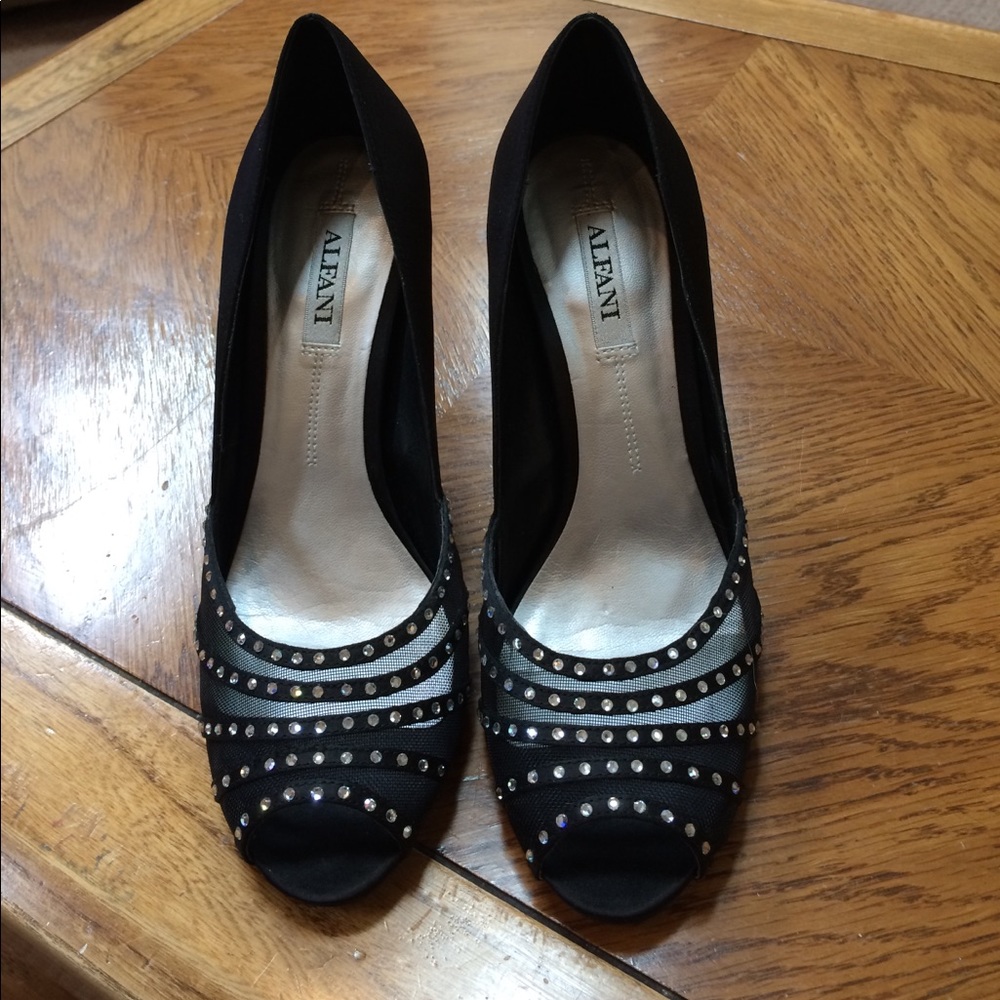 Black evening heels