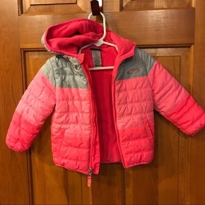 Champion Puffer Coat - pink and gray
