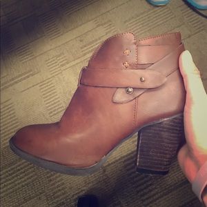 XOXO Brown Ankle Booties