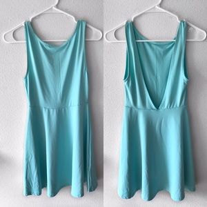 Aqua blue skater dress