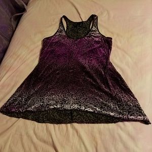 Purple velvet top