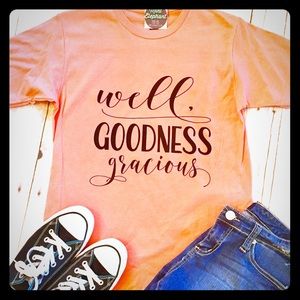 New Coral goodness gracious graphic tee